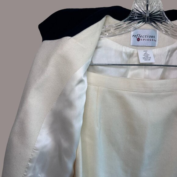 Vintage 90s Reflections by Spiegel Wool Two Button Front with Button Lined Sleev - Picture 7 of 12